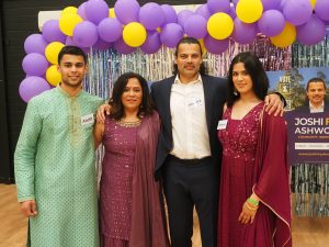 Hitendra Joshi with his family