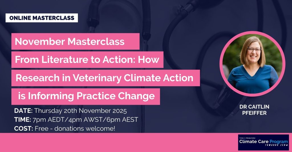 From Literature to Action: How Research in Veterinary Climate Action is Informing Practice Change