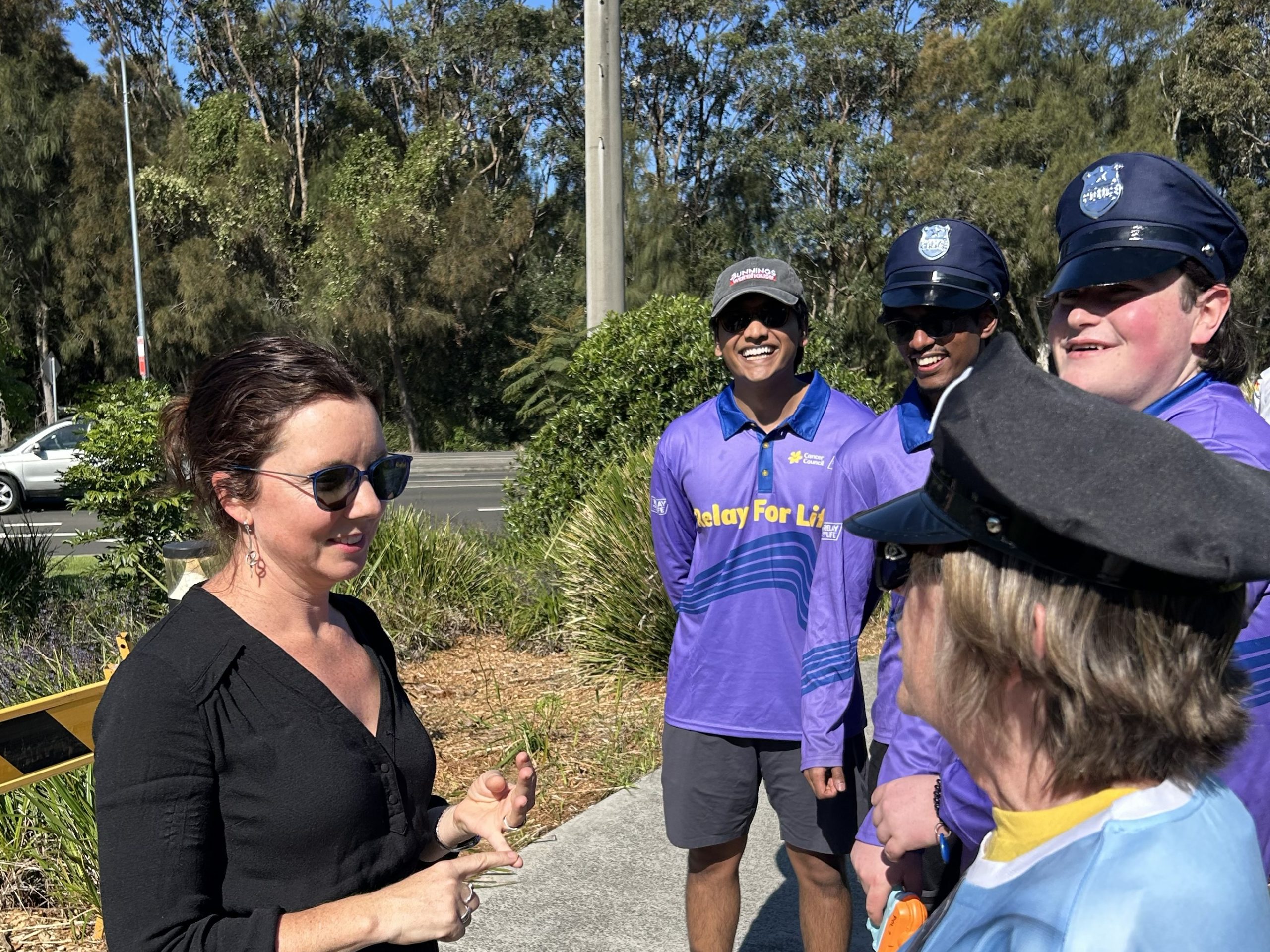 Kylie Flament with Cancer Council volunteers