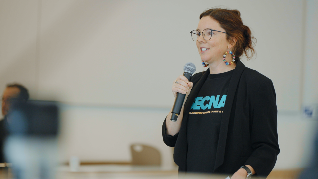 Kylie speaking at the Social Enterprise Festival
