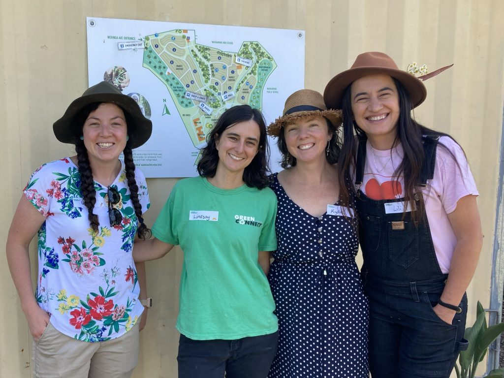 Kylie with Quill, Lindsay and Lili at Green Connect