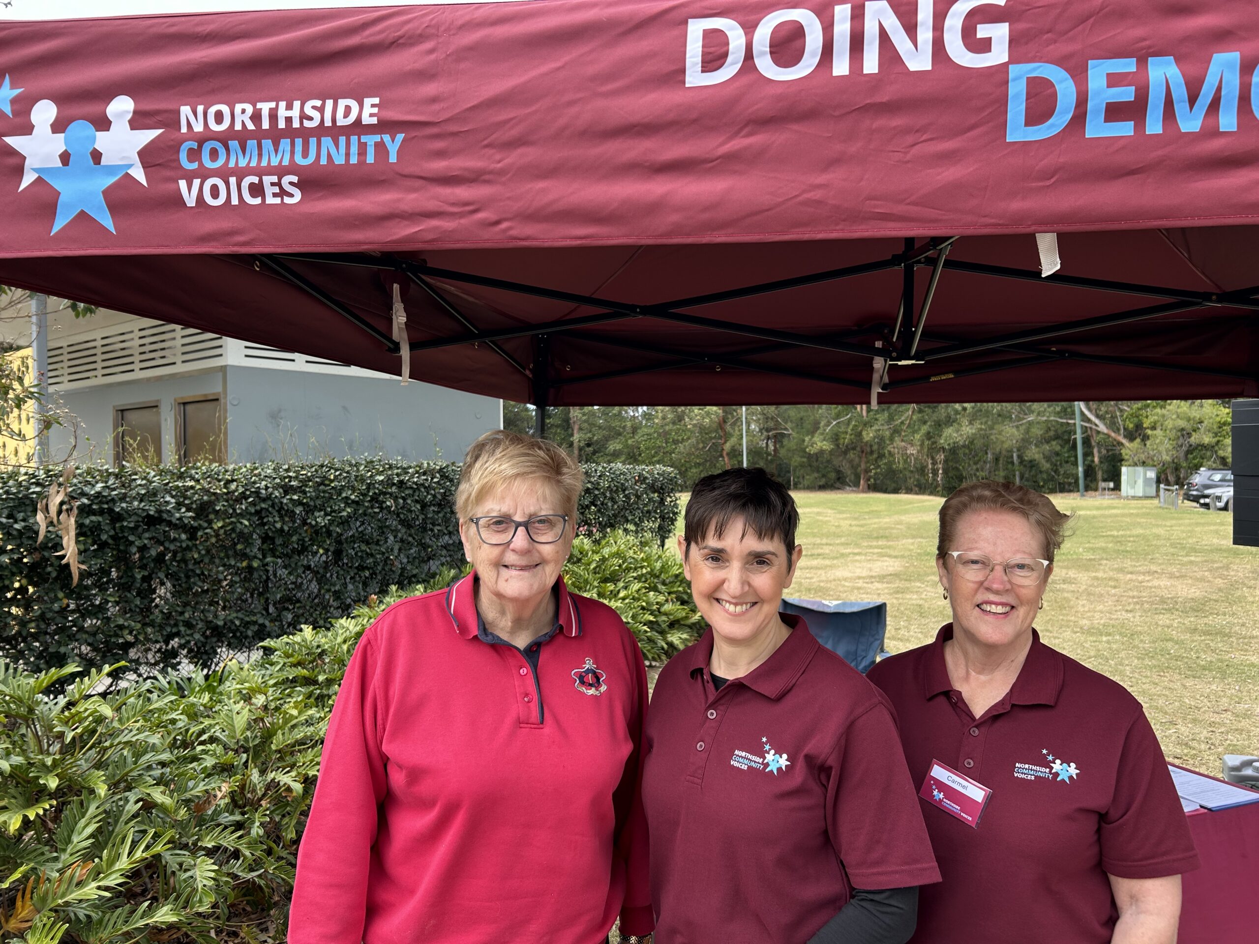 Zoe and Carmel with NCV member and Ferny Hills resident Josephine Pritchard